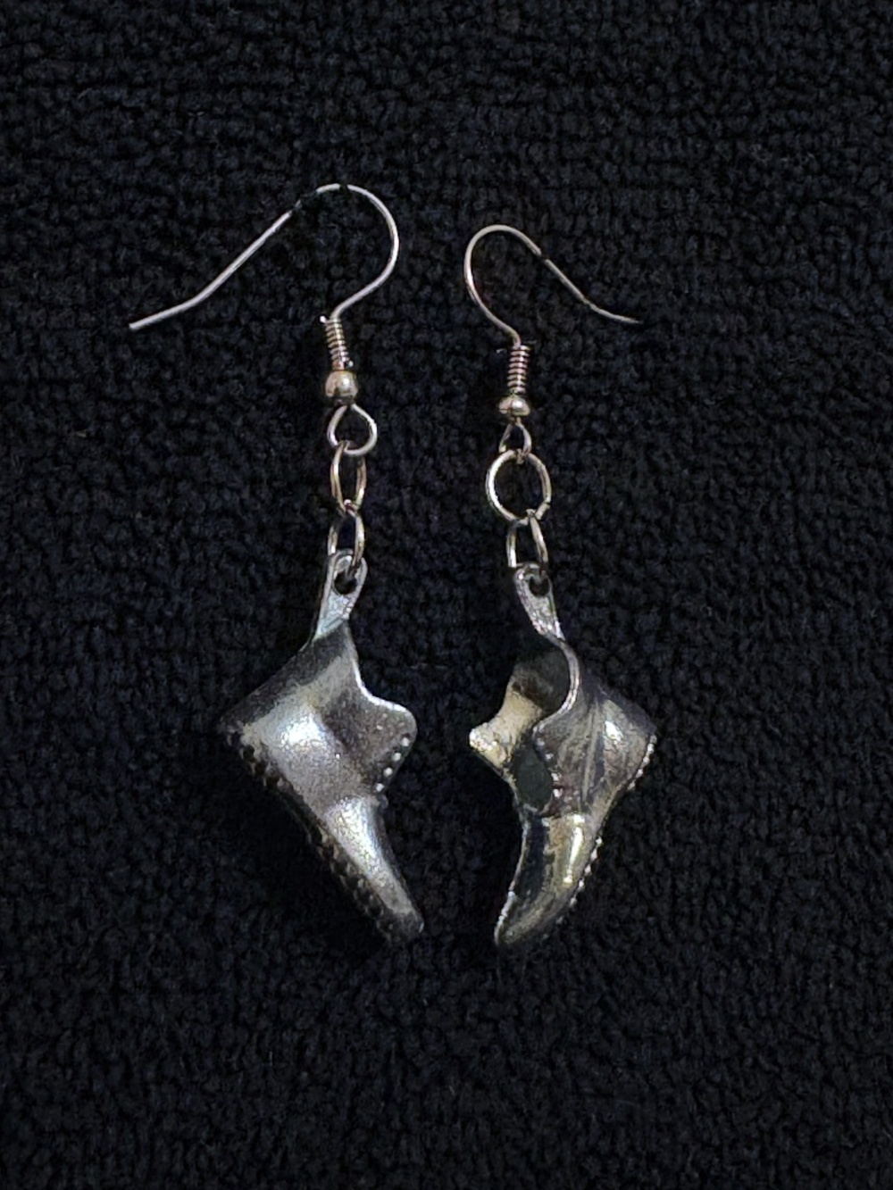 Vintage Upcycled Monopoly Boot Token Dangle Earrings